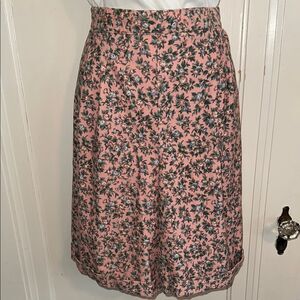 Vintage 80s/90s Russ Studio pink floral‎ corduroy high waisted cuffed shorts